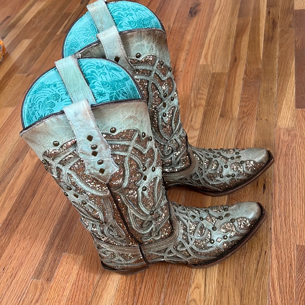 Womens Glitter Corral Boots Size 6.5